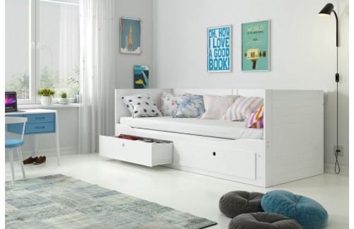 RAZTEGLJIVA OTROŠKA POSTELJA HERMES - BELA