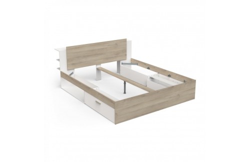 Postelja LIFE 180x200 385319 (hrast + bela)