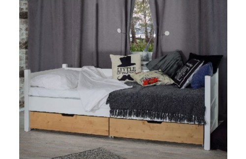 POSTELJA METI - BELA + NATUR