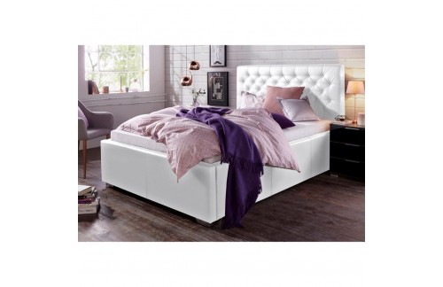 Postelja SANDRA 140x200 (bela)