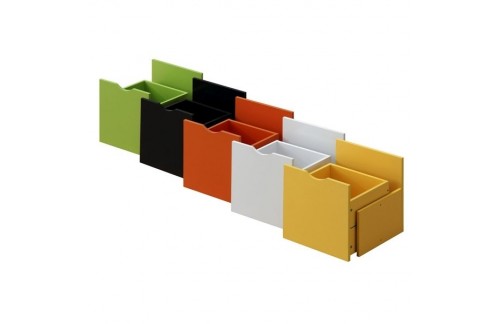 Predal za poličnike Cubix, rumena - EKSPONAT