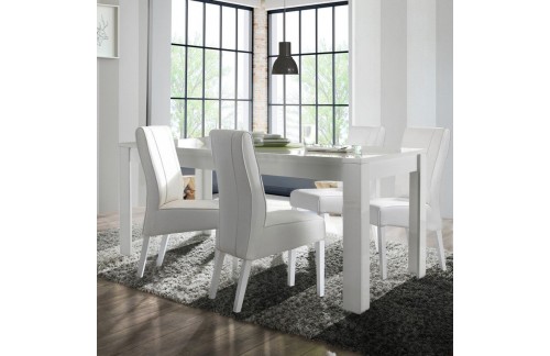 Raztegljiva jedilna miza, bela, 137-185x90x79 cm - AMALFI 349015AL