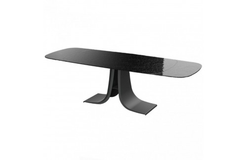 Raztegljiva jedilna miza BUBBLE (črna)