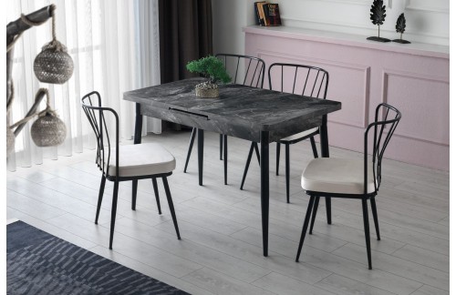 Raztegljiva jedilna miza Lanor (Antracit)