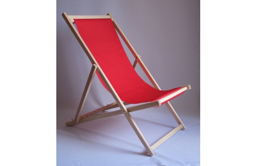 Klasičen ležalnik LepLes-Rdeča