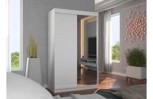 GARDEROBNA OMARA REWENA Z MANJŠO POŠKODBO - BELA