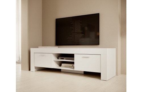 RTV omarica CESIRO z 2 vrati, bela, 170 cm - BELA