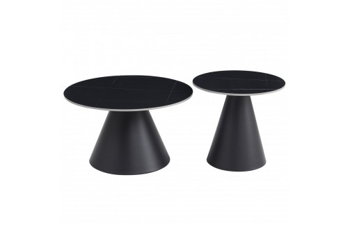 Set dveh klubskih mizic PALIN (črna)