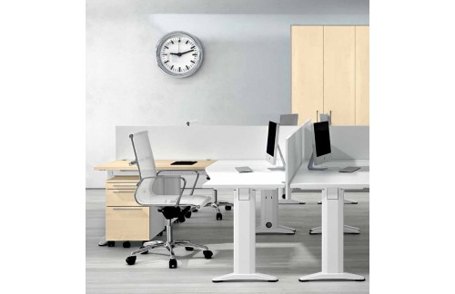 Set pisarniških miz s pregradami in predalniki TK07 (več barv)