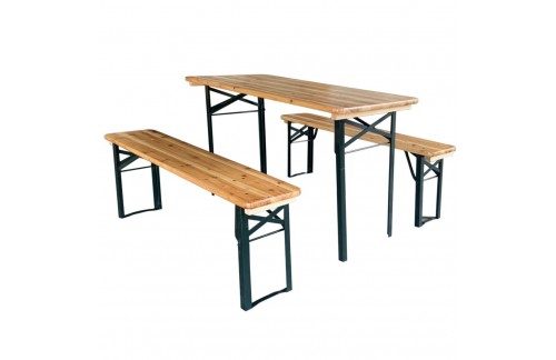 Set zložjive mize in 2 klopi Florano