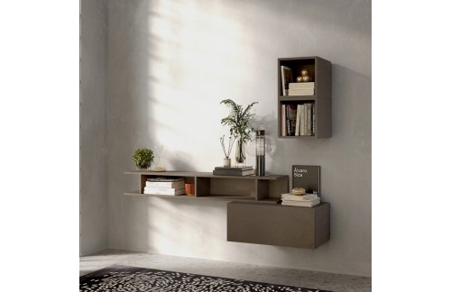 Sodoben viseči vhodni regal z odprtimi kubusi INFINITY 2.0 900061-BR