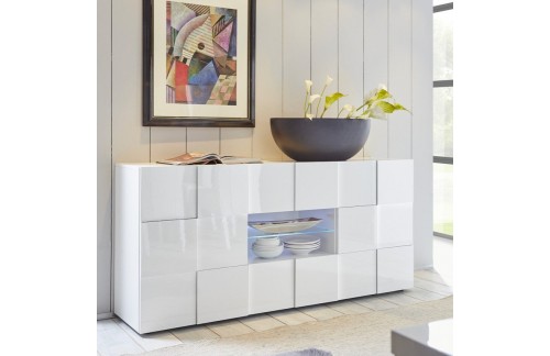 Sodobna bela komoda z 2 vrati in 2 predali DAMA 209008-07