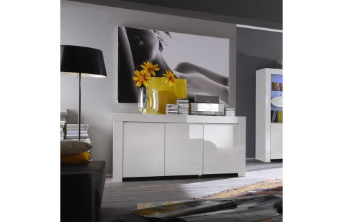 Sodobna bela komoda z 3 vrati 160x84 cm AMALFI 209006-05