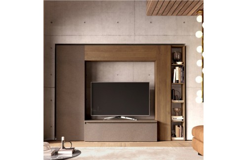 Sodobna stenska enota z knjižno omaro INFINITY 2.0 900009-BRMR