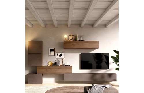 Sodobna stenska sestava za dnevno sobo, INFINITY 2.0 900014-BRMR