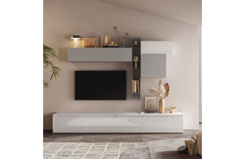 Sodobna stenska TV sestava 276x200 cm INFINITY 2.0 900029-ADBIGE