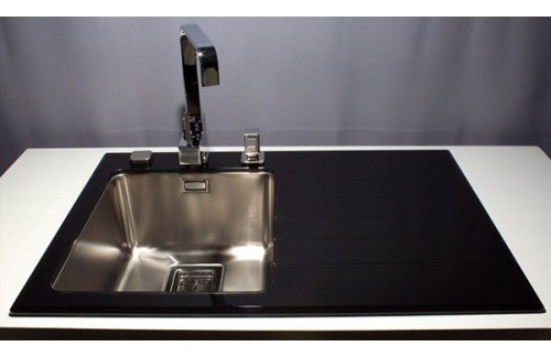 STEKLENO KORITO R LINE 780X540 - ČRNA