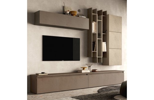 Stenska enota z knjižno polico, L276xH210 - INFINITY 2.0 900020-AGBR