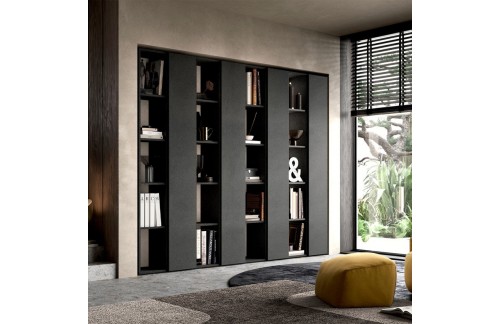 Stenska odprta knjižna polica za dnevno sobo INFINITY 2.0 900011-LV