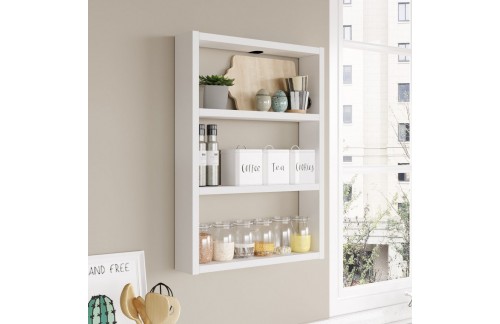 Stenska polica Ceno (Bela)