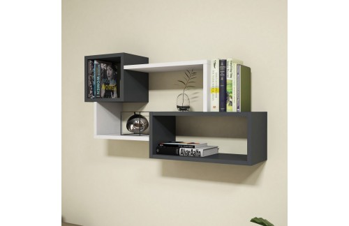 Stenska polica Janal (Bela/Antracit)