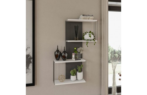 Stenska polica Lenor (Bela)