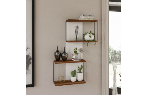 Stenska polica Lenor (Bor)