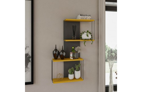 Stenska polica Lenor (Rumena)