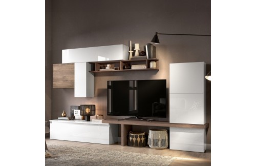 Stenska sestava za TV, dolžina 260 cm, višina 202 cm - INFINITY 2.0 900046-BIMR