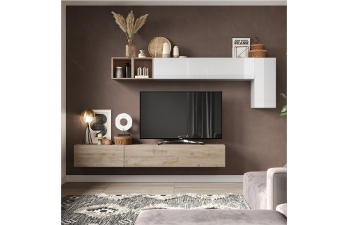 Stenska TV enota z visečimi elementi INFINITY 2.0 900041-BIK