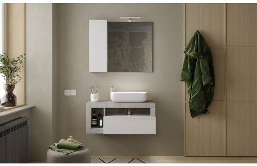 Stenski kopalniški blok s predalom HAMBURG 439030CE-S92