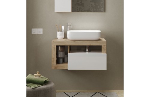 Stenski kopalniški blok z 1 predalom HAMBURG 439030K-S78