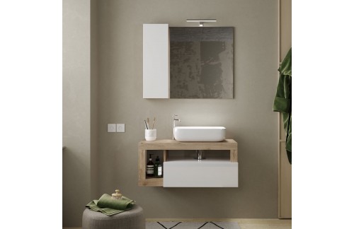 Stenski kopalniški blok z 1 predalom HAMBURG 439030K-S92