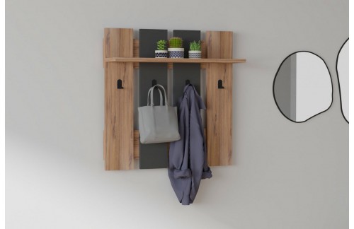 Stenski obešalnik Falen (Oreh/Antracit)