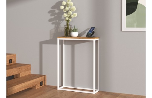 Stilska konzolna miza LUCAS za predsobo - BELA