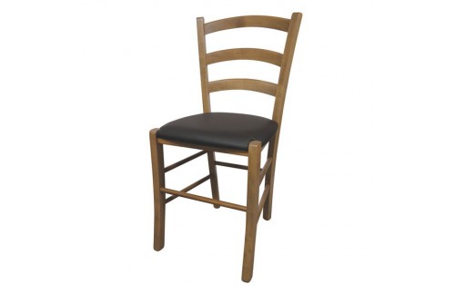 Stol Paesana (Hrast/rjava-Oblazinjeno sedišče) - EKSPONAT