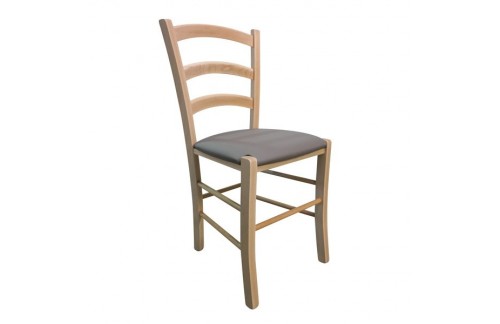 Stol Paesana-Natur / cappuccino-Oblazinjeno sedišče - ZALOGA