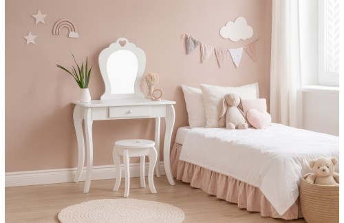 Toaletna mizica Šano (bela/bel)