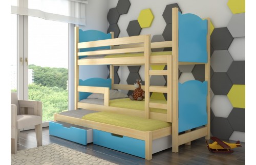 Trislojni otroški pograd LETICIA z vzmetnicami - BOR