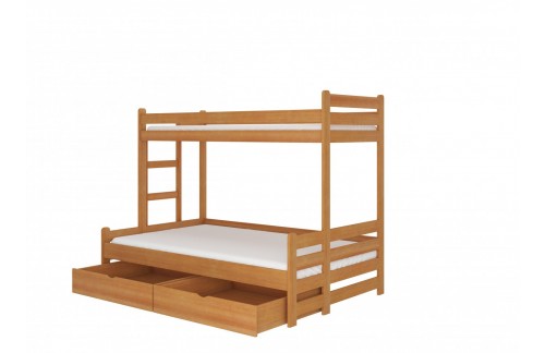 Troslojna postelja BENITO 200x90 z dvema predaloma