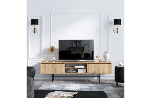 TV omarica Navor (Hrast/Črna)