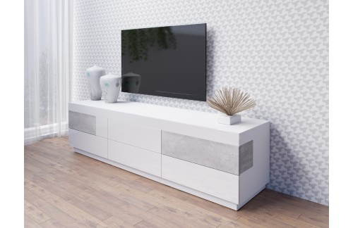 TV OMARICA STOCKHOLM 206CM BELA/BETON