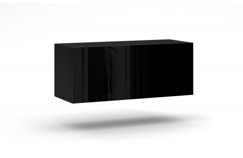 Viseča TV omarica VIVA 100 cm ČRNA VISOKI SIJAJ/MAT ČRNA