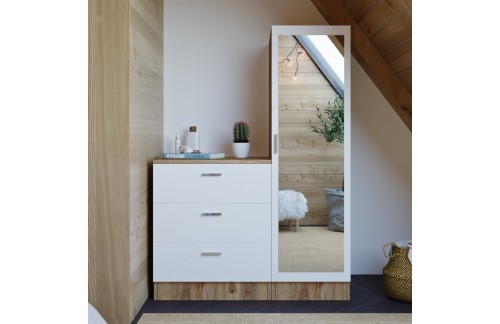 Večnamesnka omara Zanor (Atlantski bor/Bela)