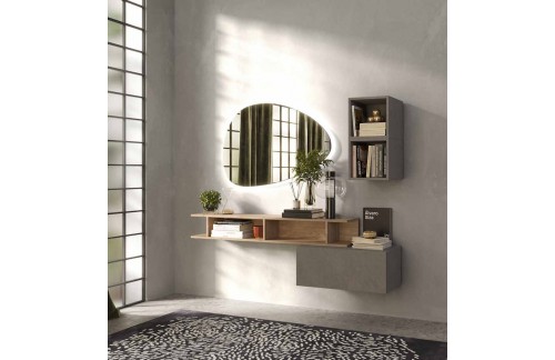 Viseča omarica iz gline in hrasta INFINITY 2.0 900061-AGK