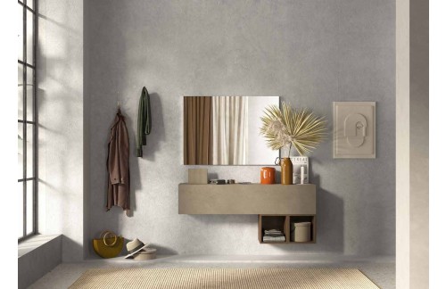 Viseča omarica v glini in temnem lesu INFINITY 2.0 900055-AGMR