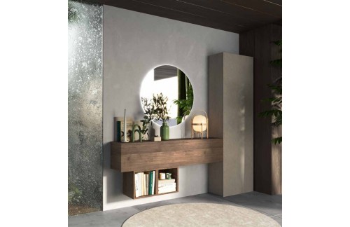 Viseča omarica v glini in temnem lesu INFINITY 2.0 900062-AGMR