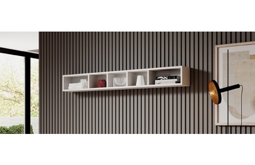 VISEČA POLICA TOLEDO - BELA VISOK SIJAJ