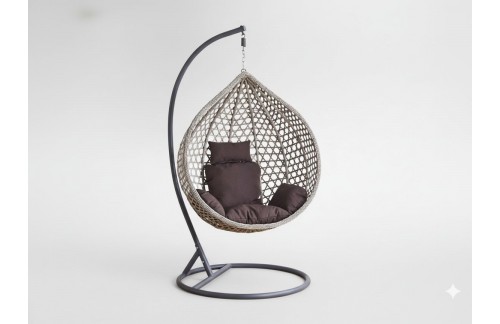 Viseči fotelj Borin L (siva)