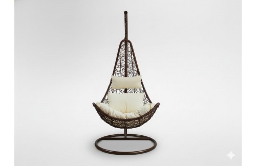 Viseči fotelj Lina S (temno rjava/rjava)